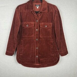 Madewell Corduroy‎ Yorkway Utility Shacket XXS Brownish-Red